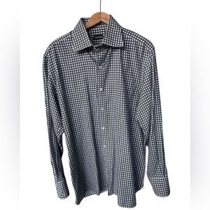 Men's Black and White Checkered Shirt